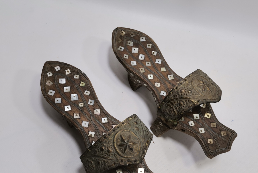 OSMANLI DÖNEMİ AY YILDIZLI AFYON İŞİ OSMANLICA YAZILI GELİN NALINI - HAMAM NALINI