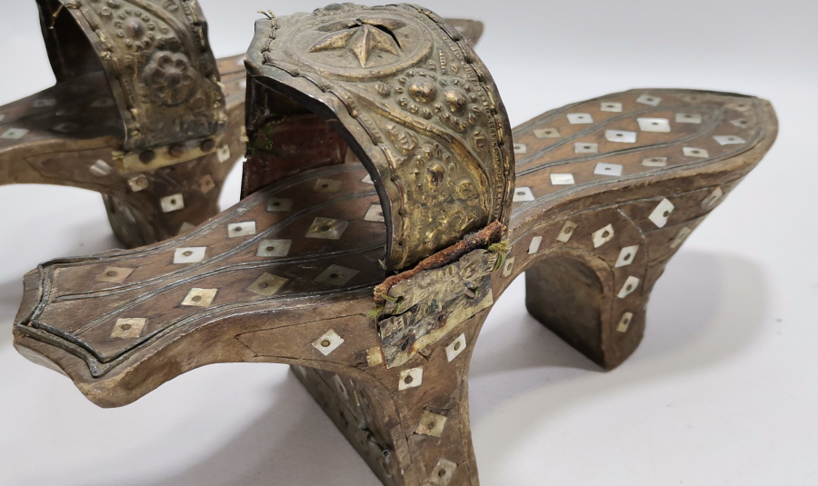 OSMANLI DÖNEMİ AY YILDIZLI AFYON İŞİ OSMANLICA YAZILI GELİN NALINI - HAMAM NALINI