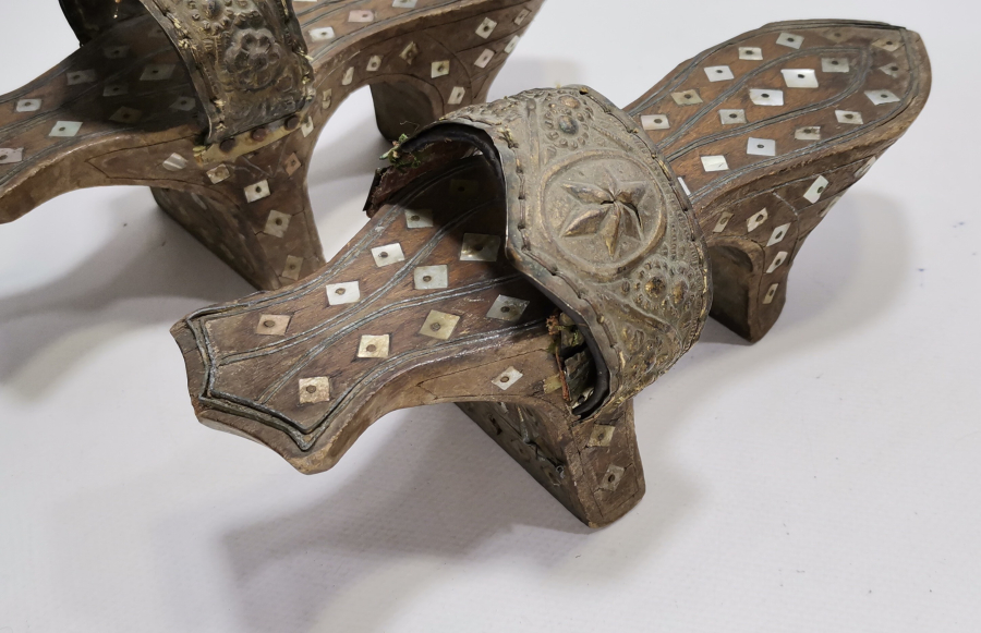 OSMANLI DÖNEMİ AY YILDIZLI AFYON İŞİ OSMANLICA YAZILI GELİN NALINI - HAMAM NALINI