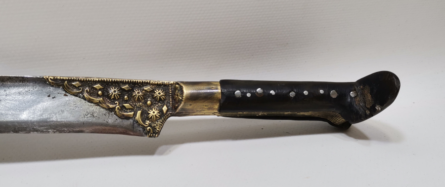 OSMANLI DÖNEMİ GÜMÜŞ ÇAKMA İŞÇİLİKLİ ÇOK NADİR YENİÇERİ CELLAT YATAĞANI