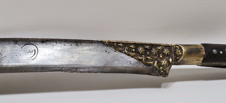 OSMANLI DÖNEMİ GÜMÜŞ ÇAKMA İŞÇİLİKLİ ÇOK NADİR YENİÇERİ CELLAT YATAĞANI