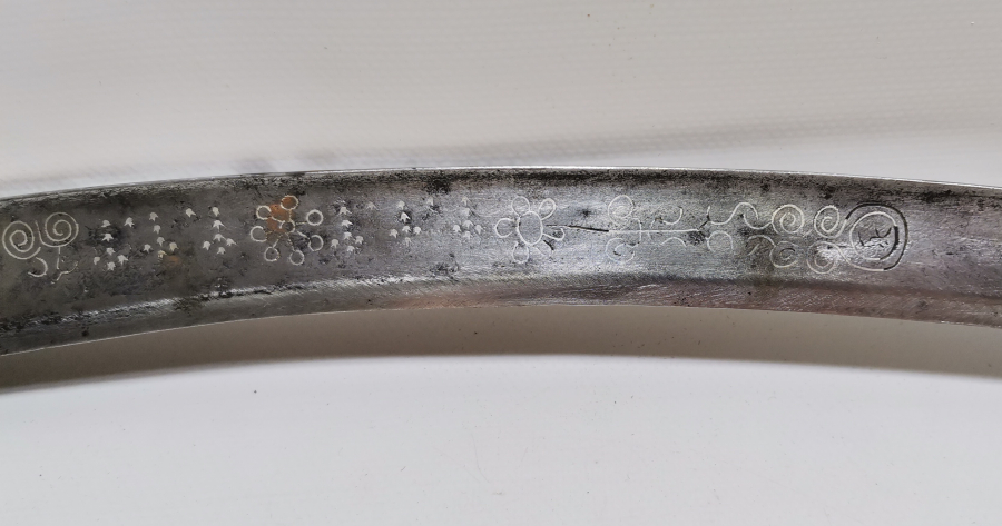 OSMANLI DÖNEMİ GÜMÜŞ ÇAKMA İŞÇİLİKLİ ÇOK NADİR YENİÇERİ CELLAT YATAĞANI