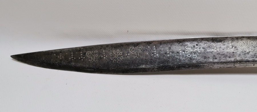 OSMANLI DÖNEMİ GÜMÜŞ ÇAKMA İŞÇİLİKLİ ÇOK NADİR YENİÇERİ CELLAT YATAĞANI