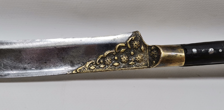 OSMANLI DÖNEMİ GÜMÜŞ ÇAKMA İŞÇİLİKLİ ÇOK NADİR YENİÇERİ CELLAT YATAĞANI