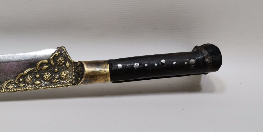 OSMANLI DÖNEMİ GÜMÜŞ ÇAKMA İŞÇİLİKLİ ÇOK NADİR YENİÇERİ CELLAT YATAĞANI