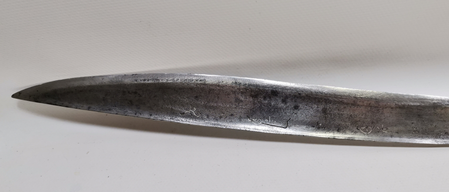 OSMANLI DÖNEMİ GÜMÜŞ ÇAKMA İŞÇİLİKLİ ÇOK NADİR YENİÇERİ CELLAT YATAĞANI