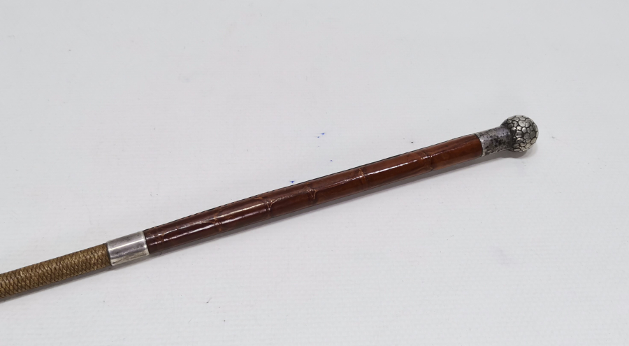 OSMANLI DÖNEMİ GÜMÜŞ SUBAY AT KAMÇISI