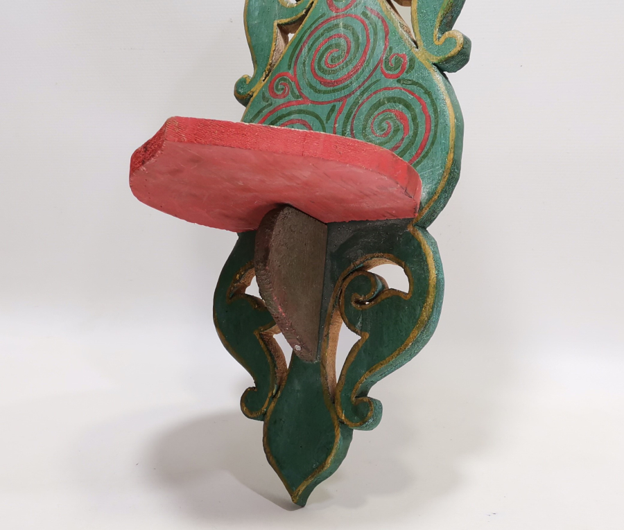 OSMANLI DÖNEMİ KÖK BOYALI VE AY YILDIZLI NADİR AHŞAP LAMBALIK