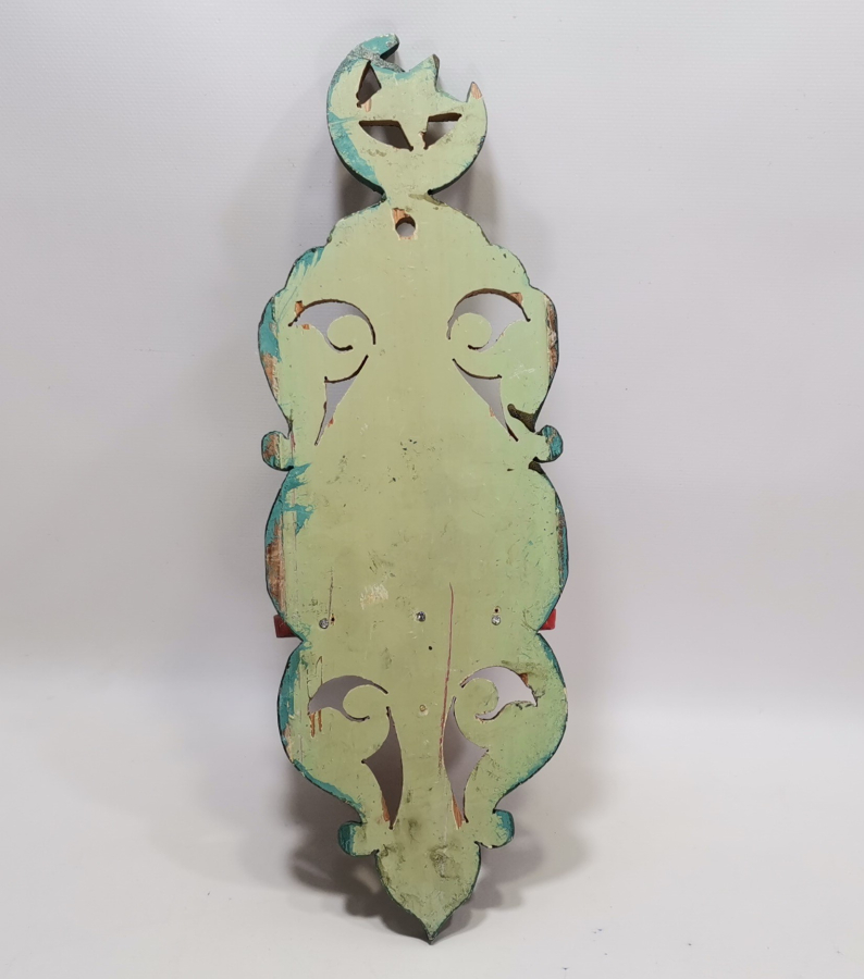 OSMANLI DÖNEMİ KÖK BOYALI VE AY YILDIZLI NADİR AHŞAP LAMBALIK