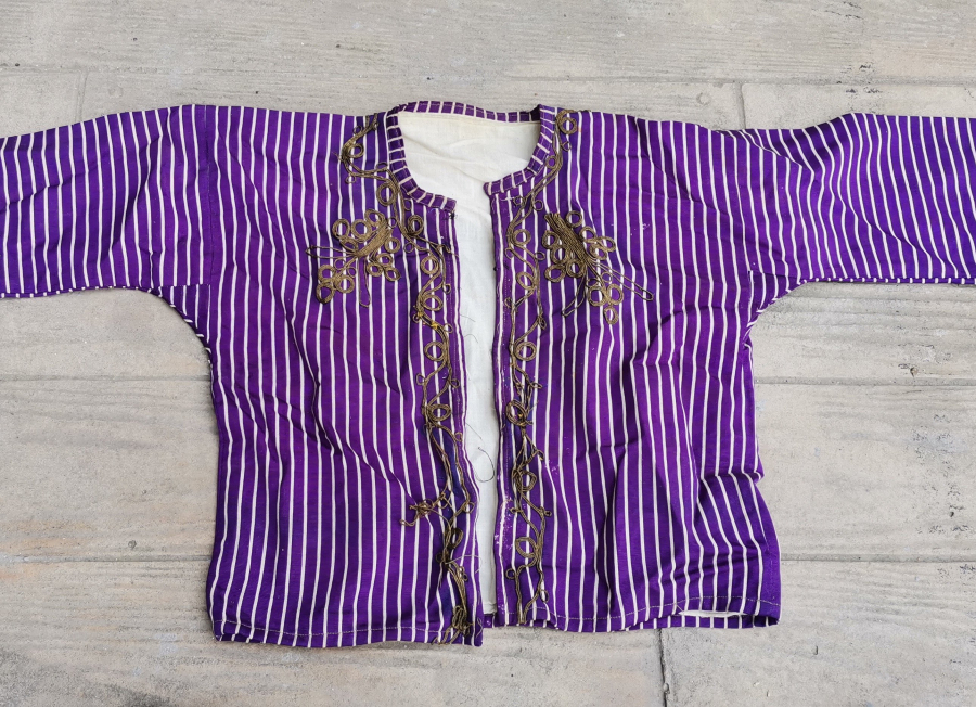 OSMANLI DÖNEMİ YAN KISIMLARI AY YILDIZLI SIRMA İŞÇİLİKLİ AĞIR TAKIM  ŞALVAR CEPKEN TAKIMI