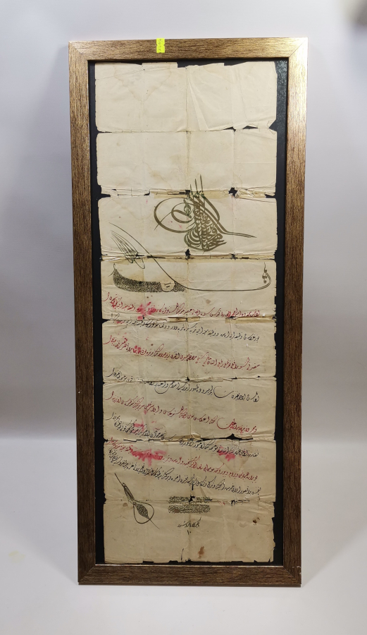 SULTAN VAHDEDDİN HAN TUĞRALI ÇOK NADİR BİR TEKKE ŞEYHİNE YOLLANMIŞ FERMAN