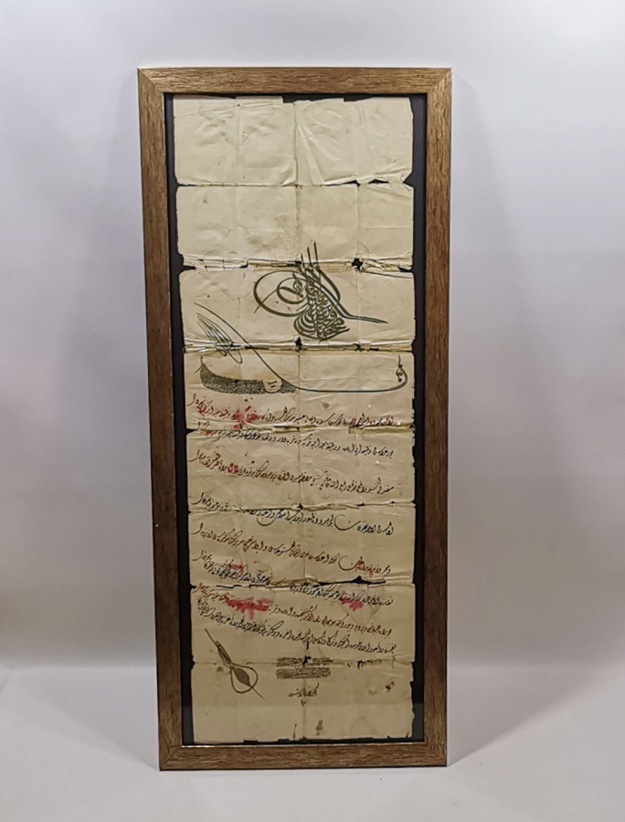 SULTAN VAHDEDDİN HAN TUĞRALI ÇOK NADİR BİR TEKKE ŞEYHİNE YOLLANMIŞ FERMAN