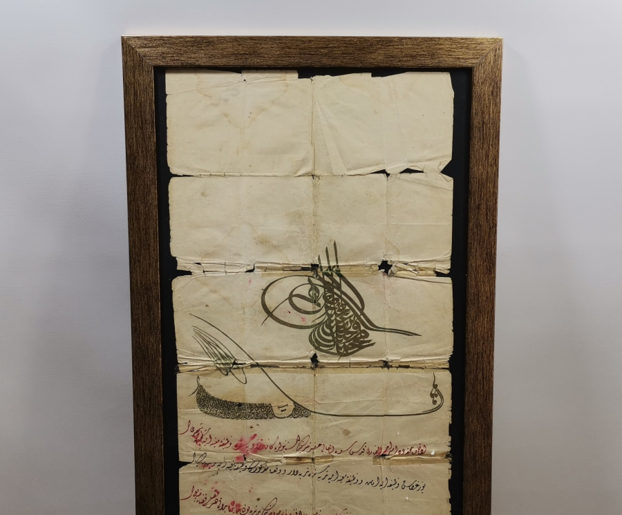 SULTAN VAHDEDDİN HAN TUĞRALI ÇOK NADİR BİR TEKKE ŞEYHİNE YOLLANMIŞ FERMAN