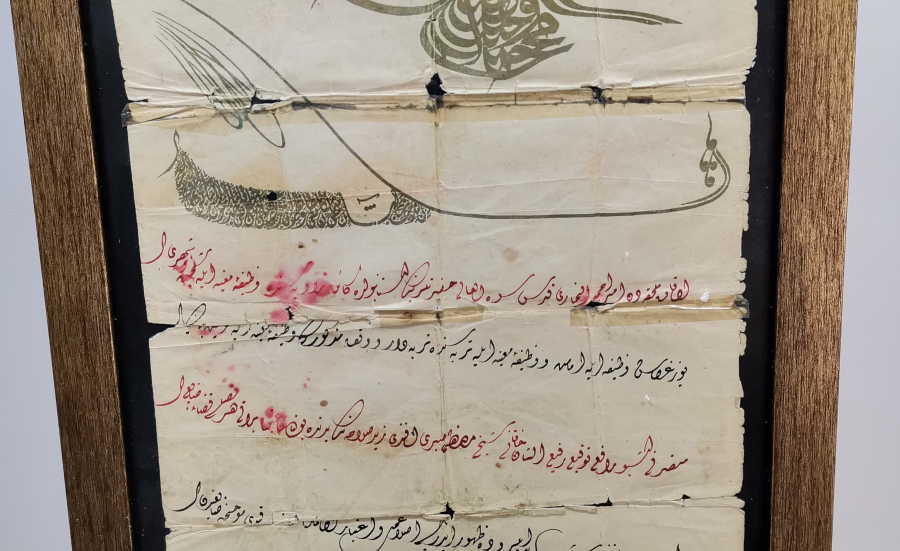 SULTAN VAHDEDDİN HAN TUĞRALI ÇOK NADİR BİR TEKKE ŞEYHİNE YOLLANMIŞ FERMAN