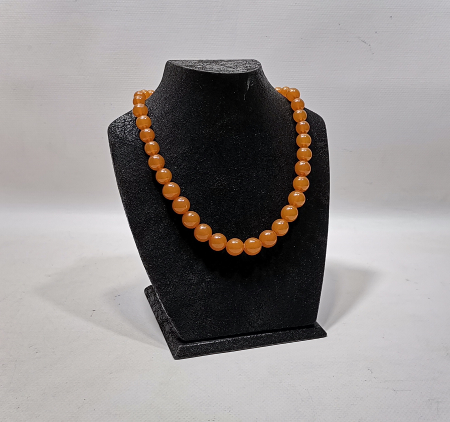 OSMANLI DÖNEMİ BÜYÜK HABBELİ SECCAR DAMLA KEHRİBAR GERDANLIK