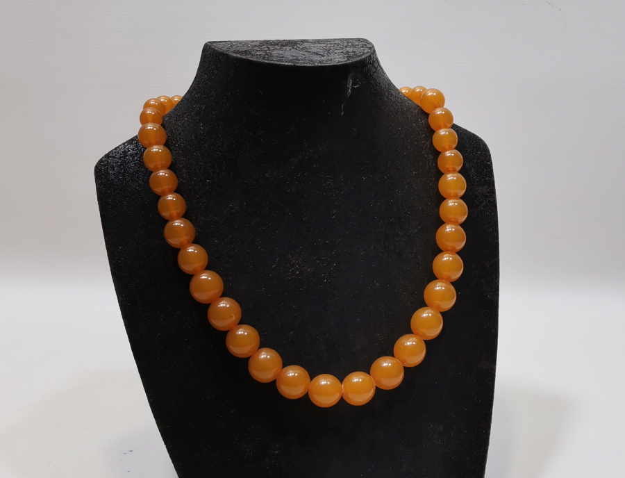 OSMANLI DÖNEMİ BÜYÜK HABBELİ SECCAR DAMLA KEHRİBAR GERDANLIK