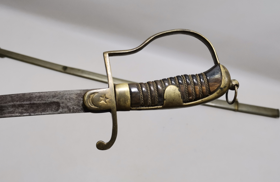 OSMANLI DÖNEMİ EL KAZIMA AY YILDIZLI SUBAY KILICI