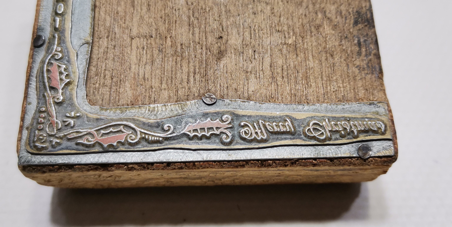 1900 BAŞLARI AVRUPA YAPIMI KİTAP CİLDİ SÜSLEME KLİŞESİ