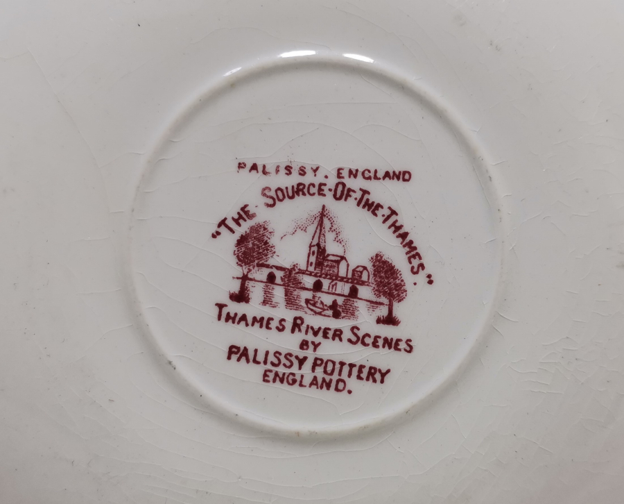 ALTI DAMGALI 1900 BAŞLARI İNGİLİZ PORSELEN TABAK