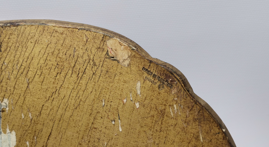 ALTIN VERMEYLİ LEVANTEN İŞİ BÜYÜK BOY ANTİKA AHŞAP KAHVE TEPSİSİ