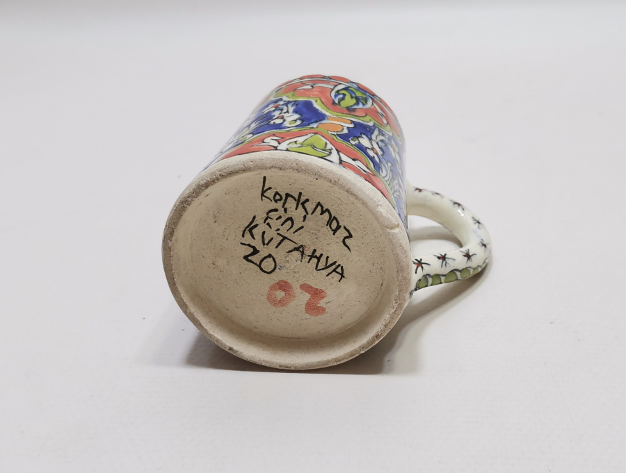 KÜTAHYA İŞİ EL BOYAMA KULPLU BARDAK