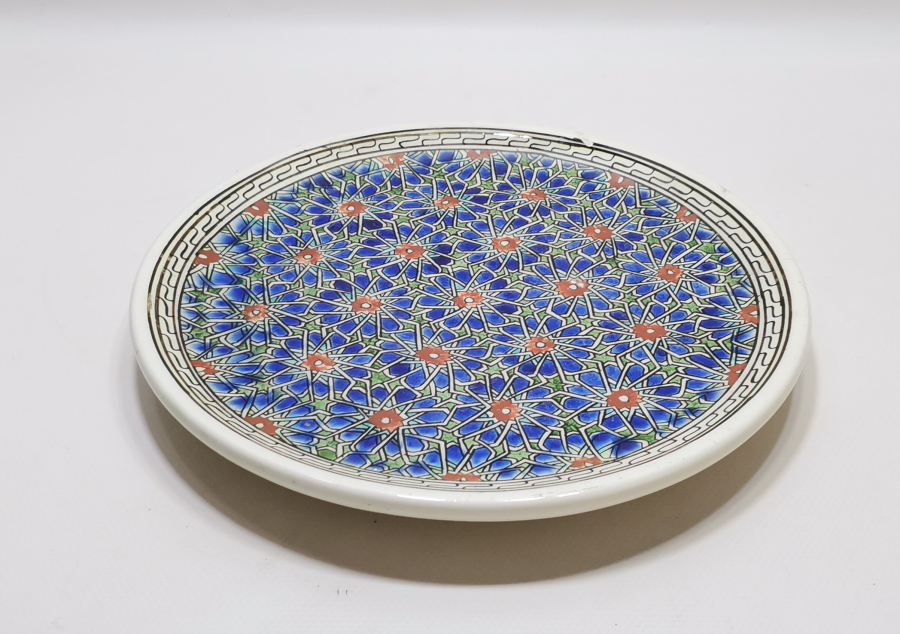 KÜTAHYA İŞİ EL BOYAMA RUMİ MOTİFLİ DUVAR TABAĞI