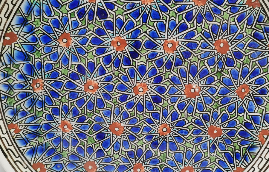 KÜTAHYA İŞİ EL BOYAMA RUMİ MOTİFLİ DUVAR TABAĞI