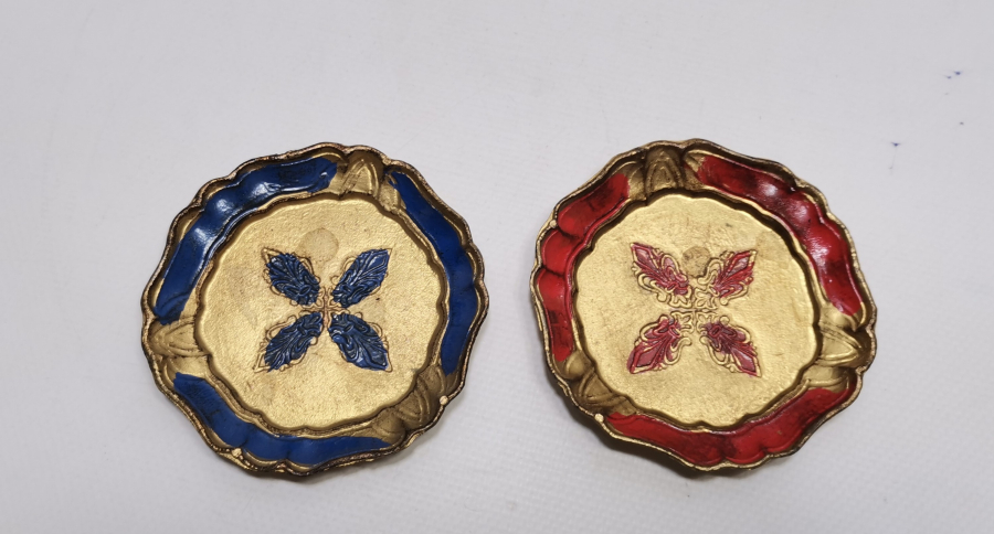 LEVANTEN İŞİ ALTIN VARAKLI İTALYAN ÇİFT İKRAMLIK