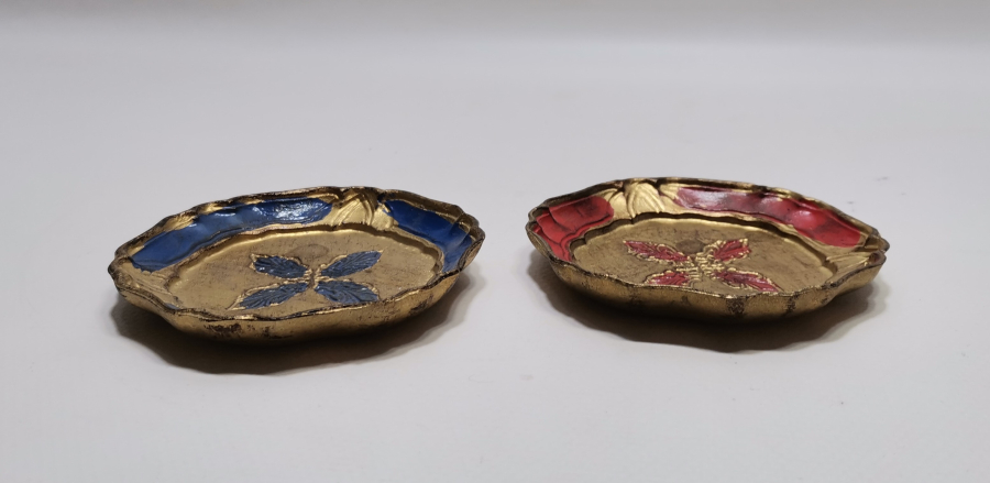 LEVANTEN İŞİ ALTIN VARAKLI İTALYAN ÇİFT İKRAMLIK