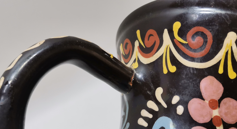 OSMANLI DÖNEMİ ADA İŞİ EL BOYAMA SÜRAHİ