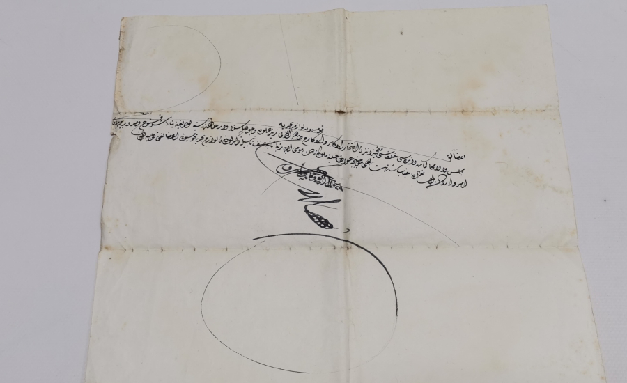 OSMANLI DÖNEMİ AHARLI KAĞIDA YAZILMIŞ SARAYDAN YOLLANMIŞ SADRAZAM BUYURDUĞU