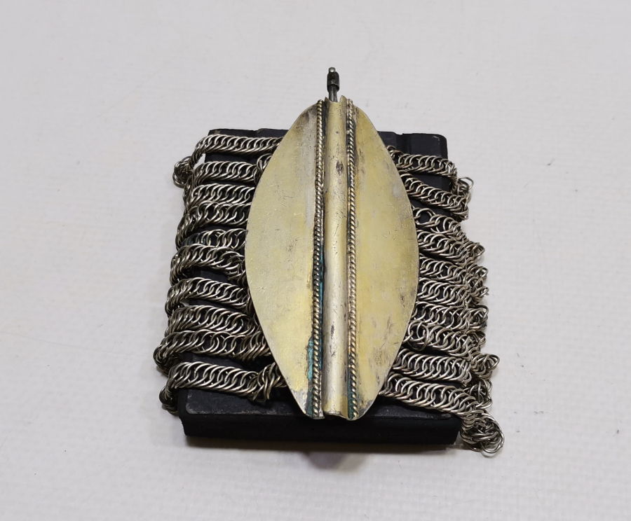 OSMANLI DÖNEMİ ERKEN DÖNEM GÜMÜŞ ÜZERİ ALTIN VERMEYLİ NADİR BİNDALLI BİLEZİĞİ