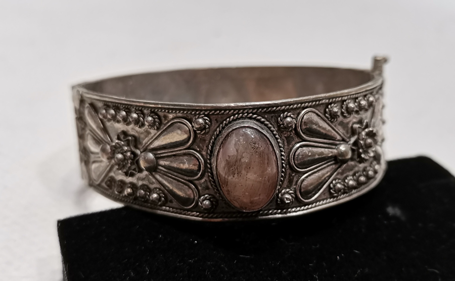 ÖZEL YAPIM ANTİKA GÜMÜŞ BİLEZİK