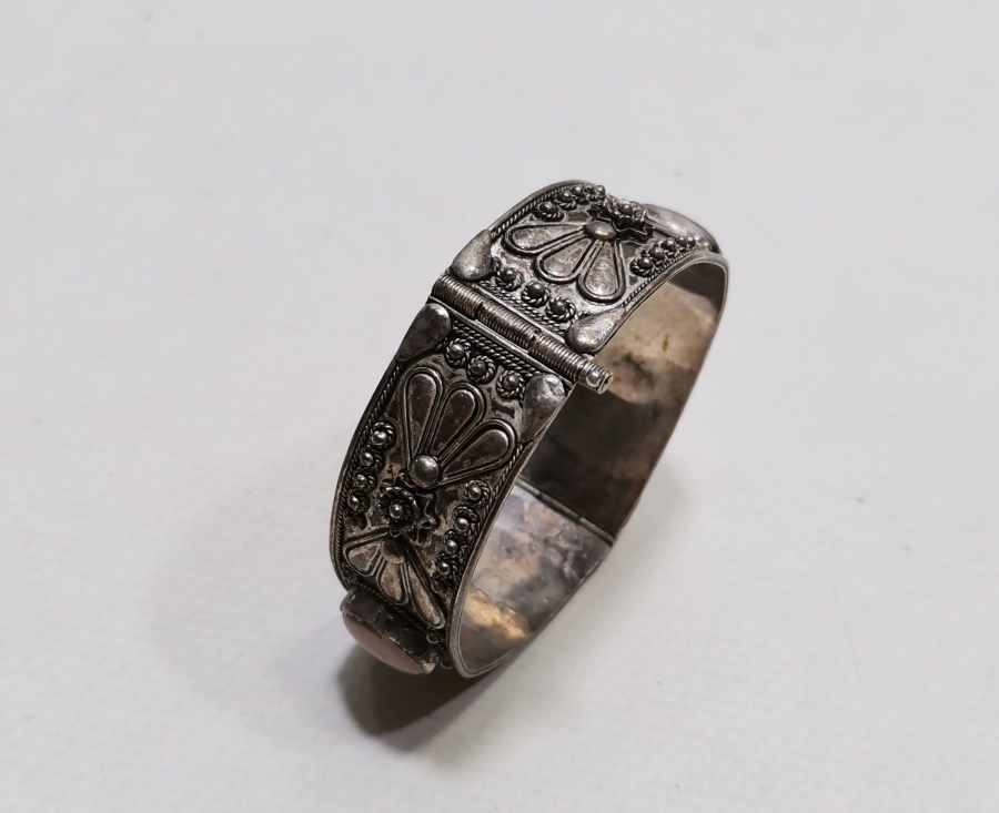 ÖZEL YAPIM ANTİKA GÜMÜŞ BİLEZİK