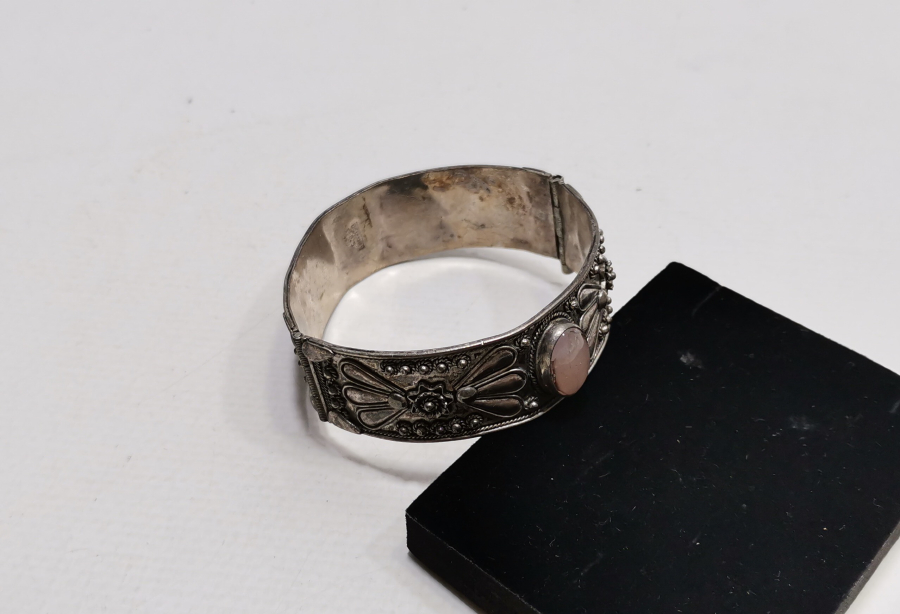 ÖZEL YAPIM ANTİKA GÜMÜŞ BİLEZİK