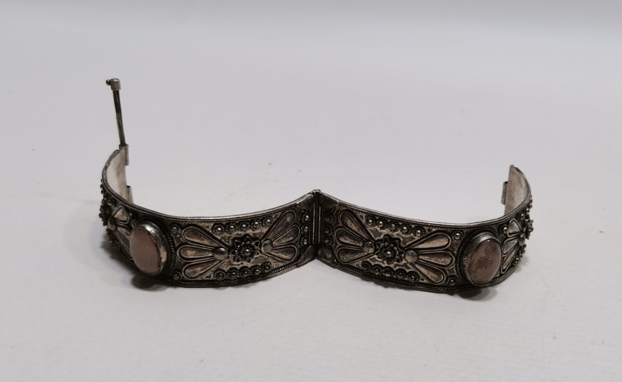 ÖZEL YAPIM ANTİKA GÜMÜŞ BİLEZİK