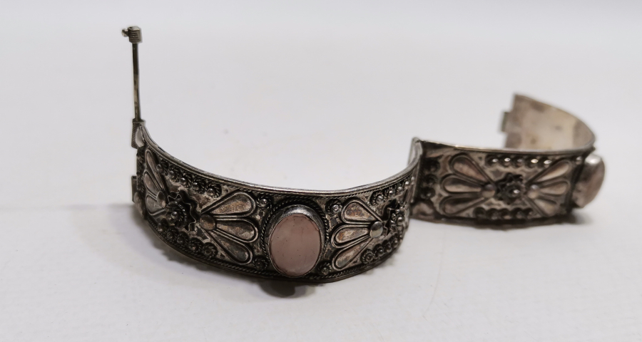 ÖZEL YAPIM ANTİKA GÜMÜŞ BİLEZİK