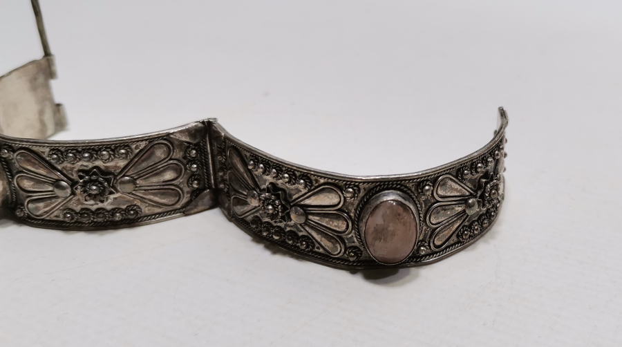 ÖZEL YAPIM ANTİKA GÜMÜŞ BİLEZİK