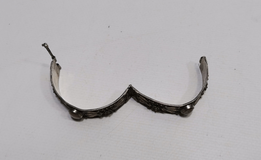 ÖZEL YAPIM ANTİKA GÜMÜŞ BİLEZİK