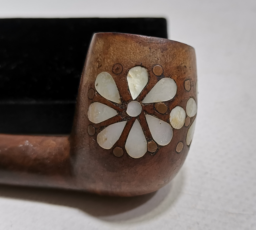 SEDEF ÇAKMA İŞÇİLİKLİ ANTİKA PİPO