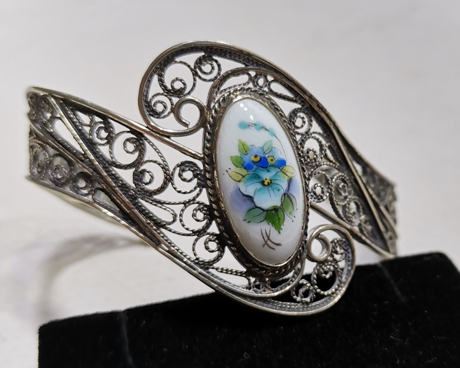 TAMAMI EL YAPIMI TELKARİ İŞÇİLİKLİ ANTİKA BİLEKLİK