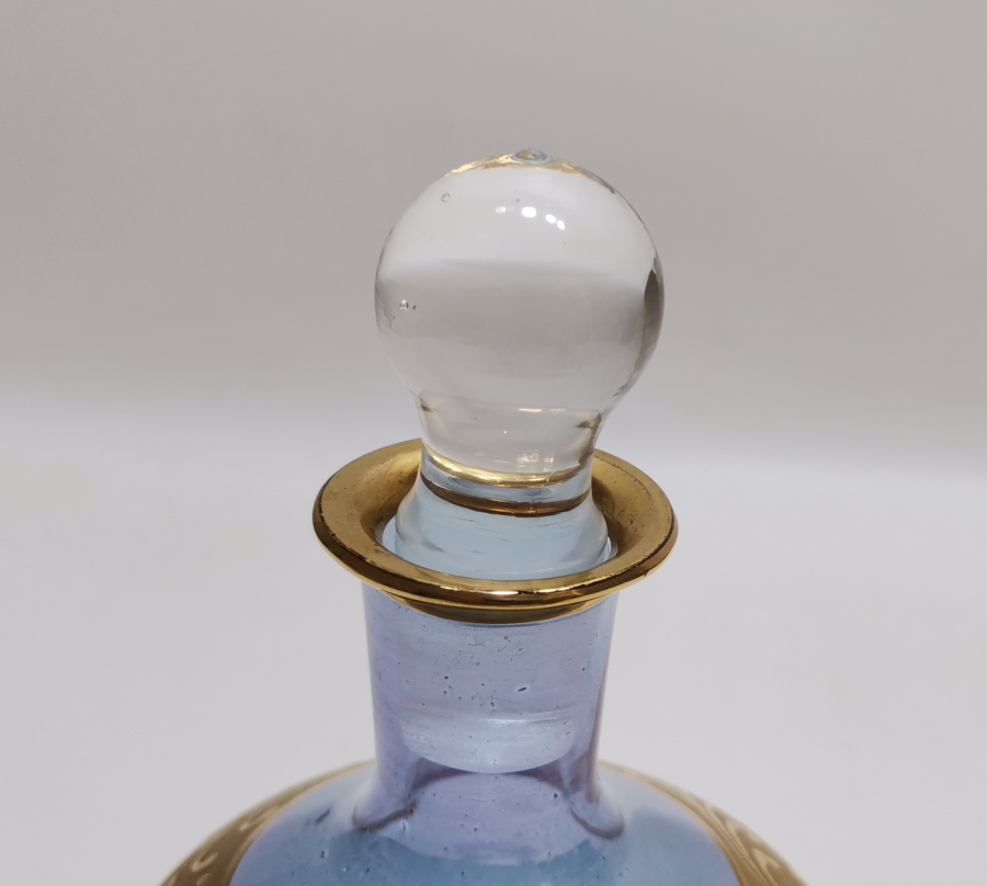 ÜZERİ ALTIN VARAKLI ANTİKA CAM SÜRAHİ- LİKÖRLÜK