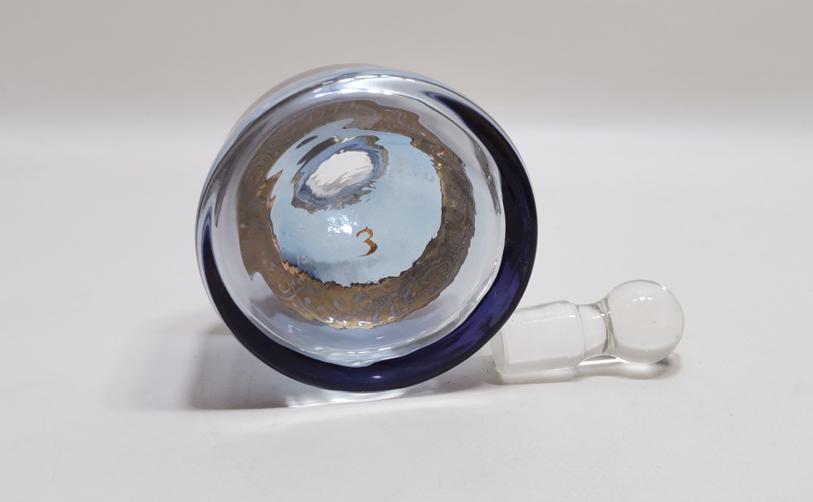 ÜZERİ ALTIN VARAKLI ANTİKA CAM SÜRAHİ- LİKÖRLÜK