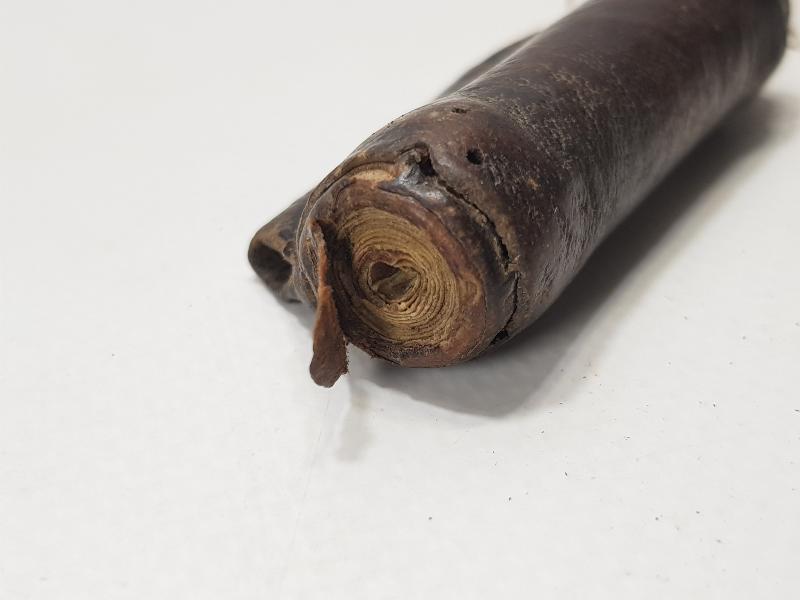 DERİ KILIFI İÇİNDE İBRANİCE EL YAZMA TILSIM DUASI BULUNAN ÇOK NADİR HAMAYIL 