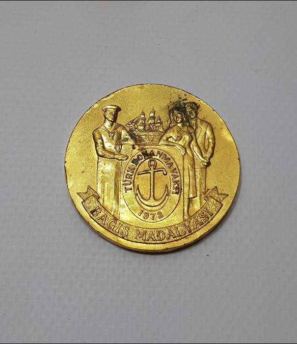 1972 TÜRK DONANMA VAKFI ALTIN KAPLAMA MADALYA