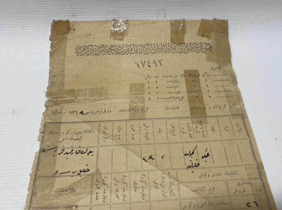 ABDÜLHAMİD HAN DÖNEMİ TEKALİFİ EMRİYYE  MAKBUZU