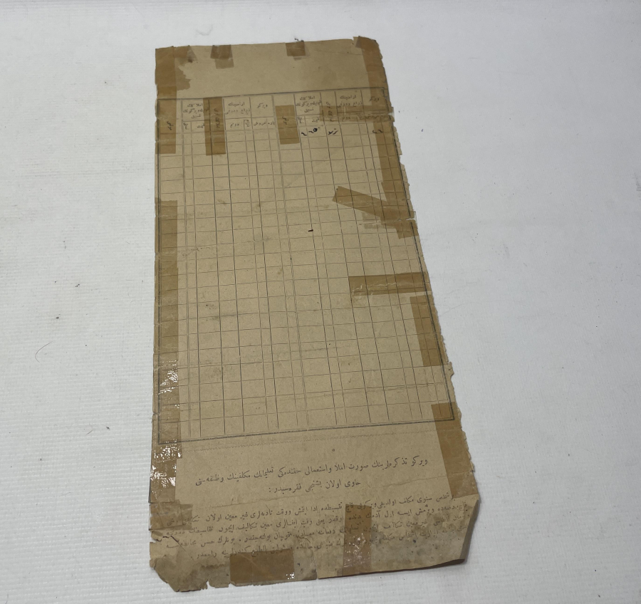 ABDÜLHAMİD HAN DÖNEMİ TEKALİFİ EMRİYYE  MAKBUZU