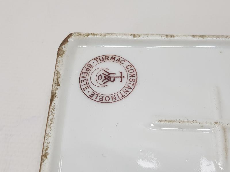 CONSTANTINOPLE - OSMANLI DÖNEMİ TURMAC PORSELEN SİGARALIK VE KÜL TABLASI