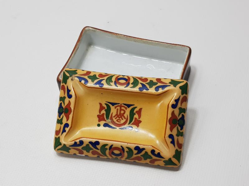 CONSTANTINOPLE - OSMANLI DÖNEMİ TURMAC PORSELEN SİGARALIK VE KÜL TABLASI