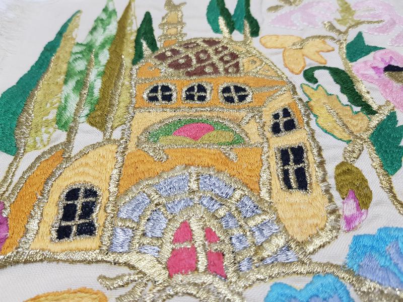 EL İŞİ CAMİ İŞLEMELİ KIRLENT YÜZÜ